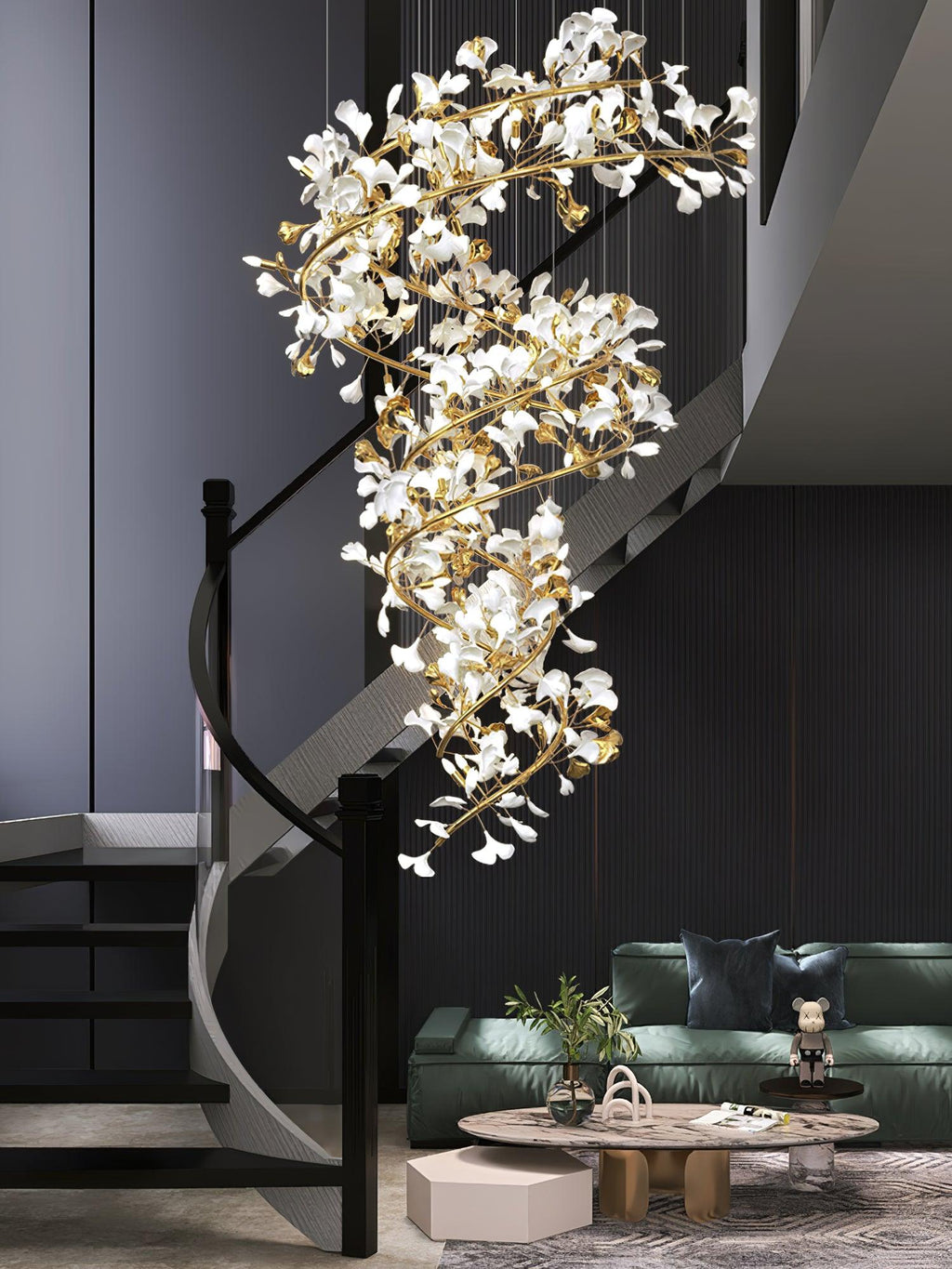 Carias Ceramic Ginkgo Chandelier Wonderland