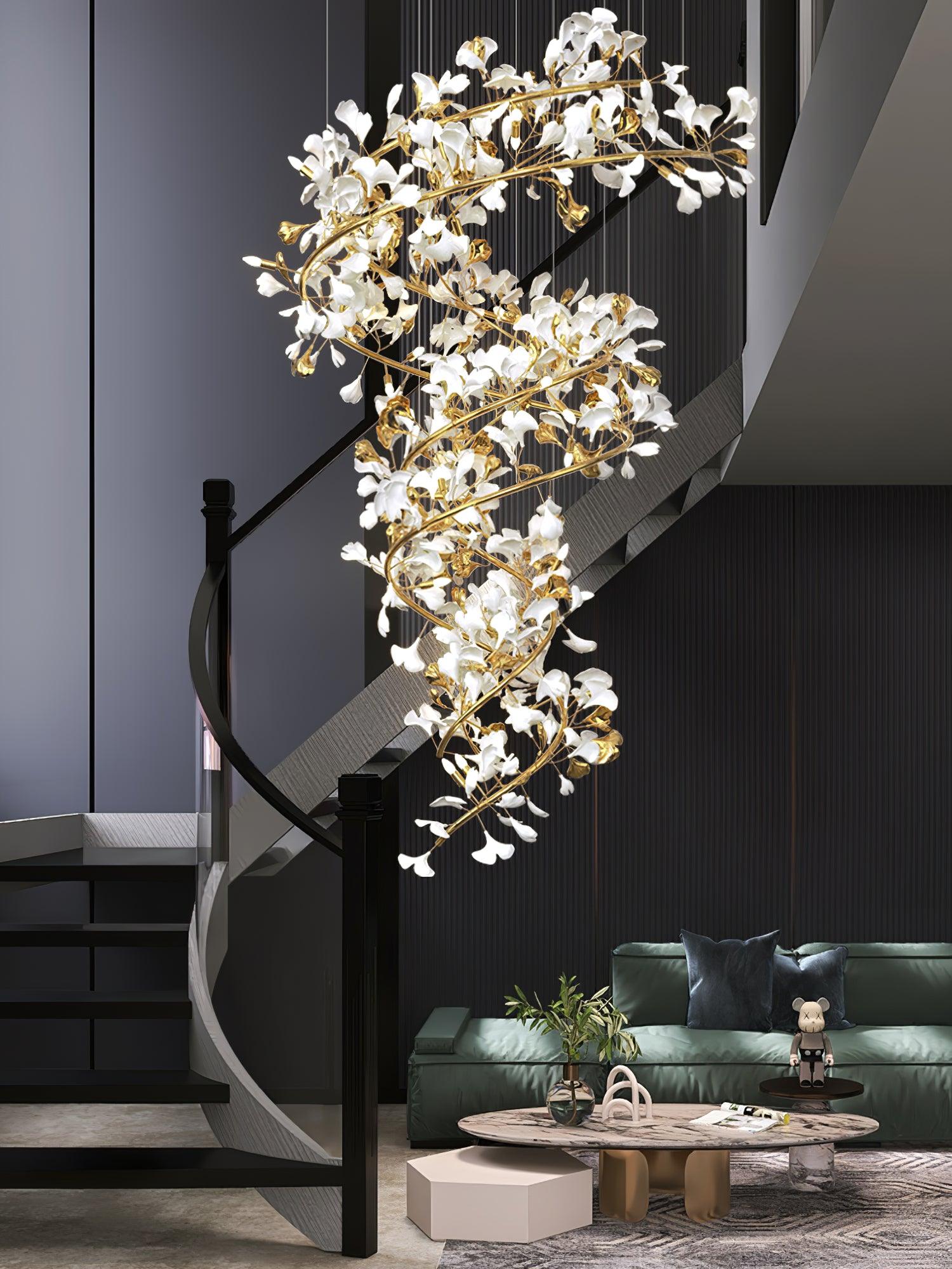 Carias Ceramic Ginkgo Chandelier Wonderland