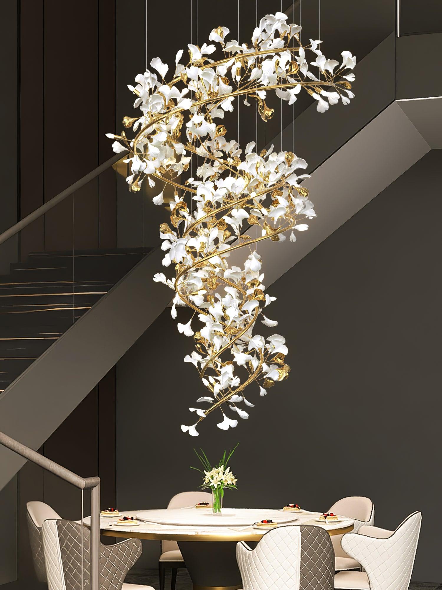 Carias Ceramic Ginkgo Chandelier Wonderland