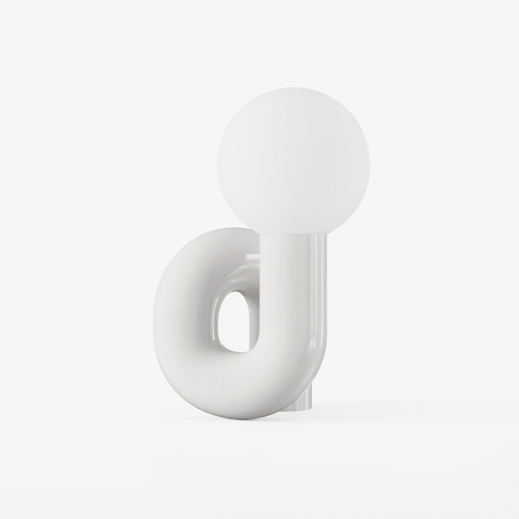 white color table lamp