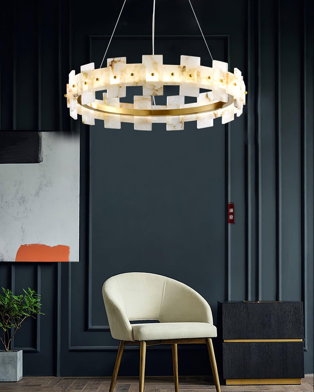 Verne Alabaster Chandelier