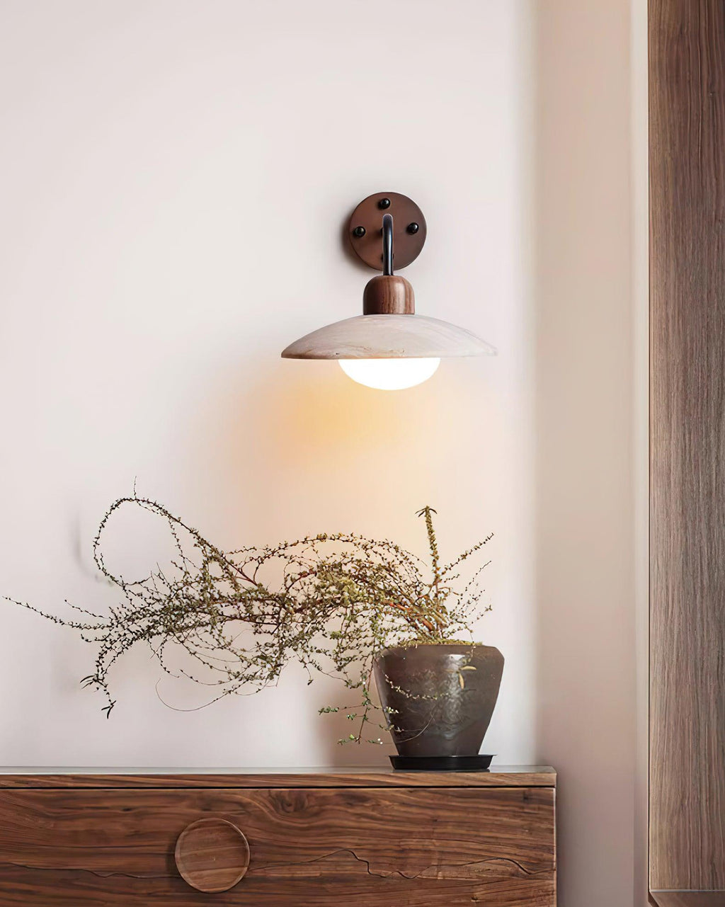 Claudie Travertine Wall Sconce