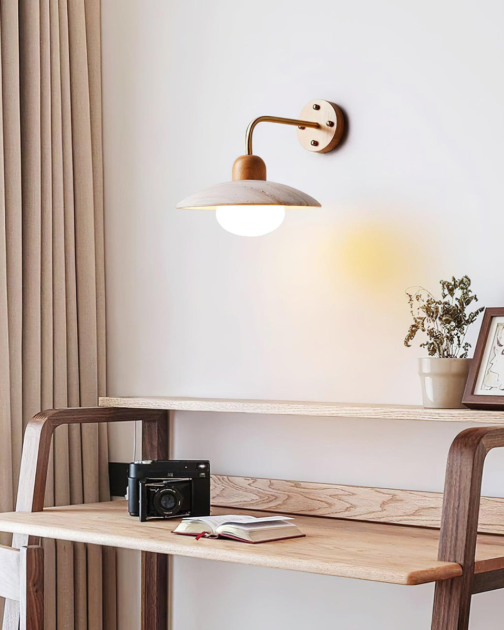 Claudie Travertine Wall Sconce