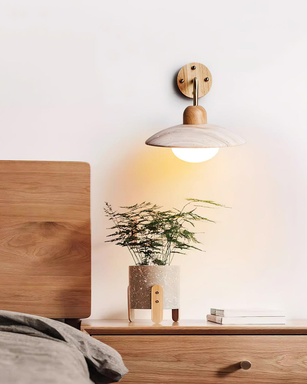 Claudie Travertine Wall Sconce