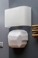Faceted Alabaster Sconce