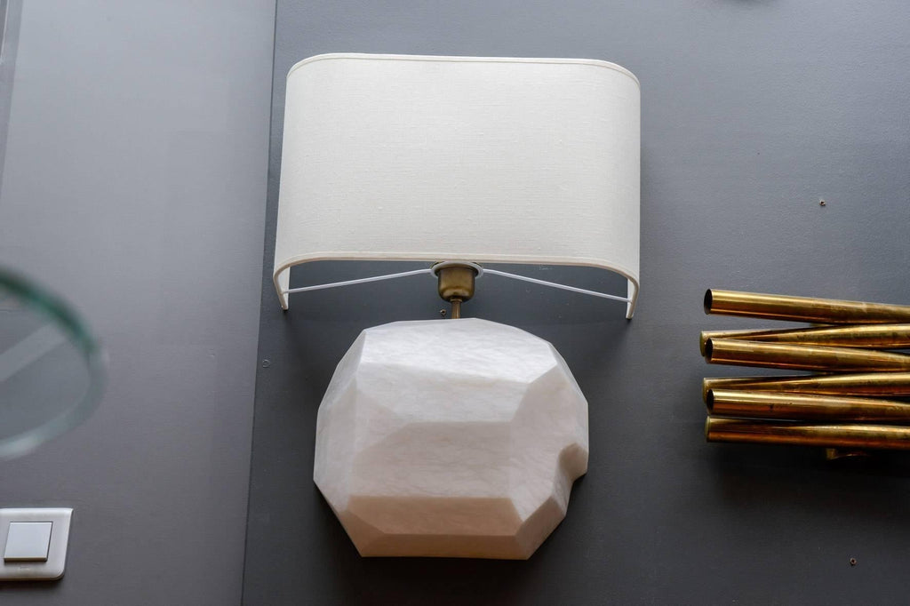 Faceted Alabaster Sconce