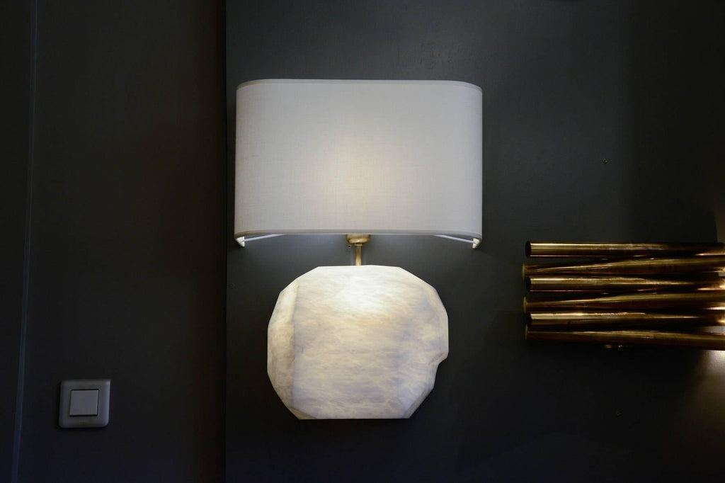 Faceted Alabaster Sconce
