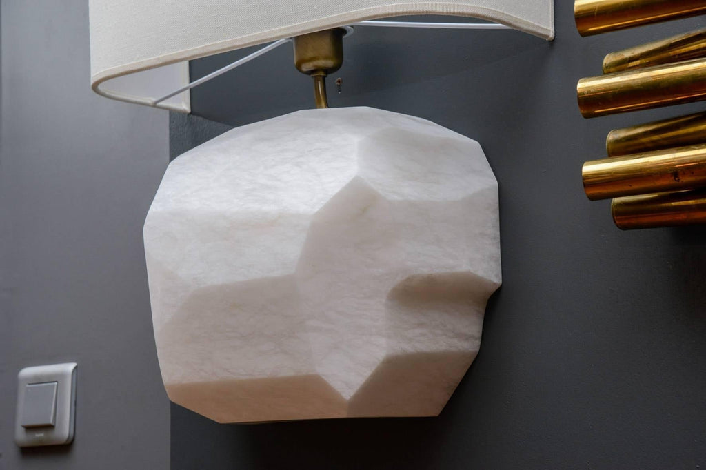 Faceted Alabaster Sconce