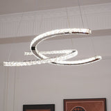 Crossed-C Crystal Chandelier