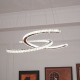 Crossed-C Crystal Chandelier