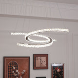 Crossed-C Crystal Chandelier