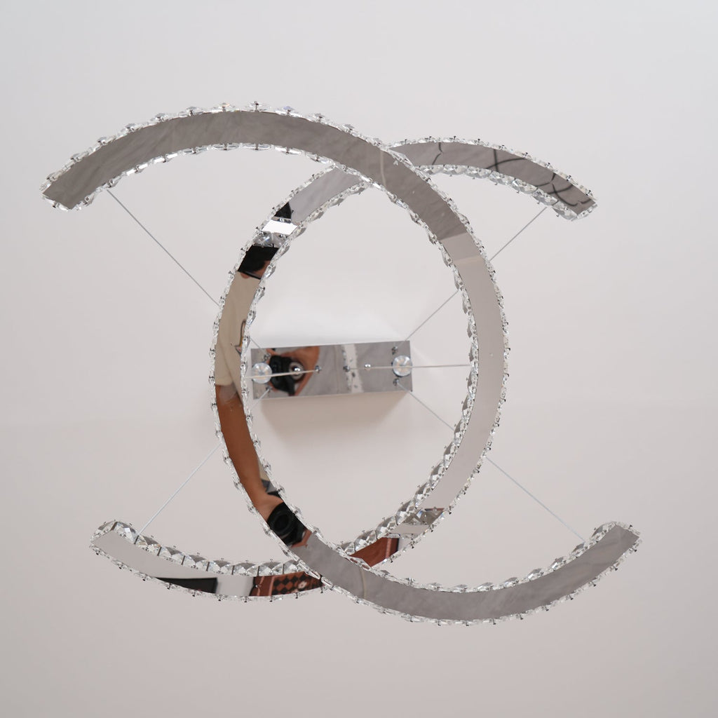 Crossed-C Crystal Chandelier