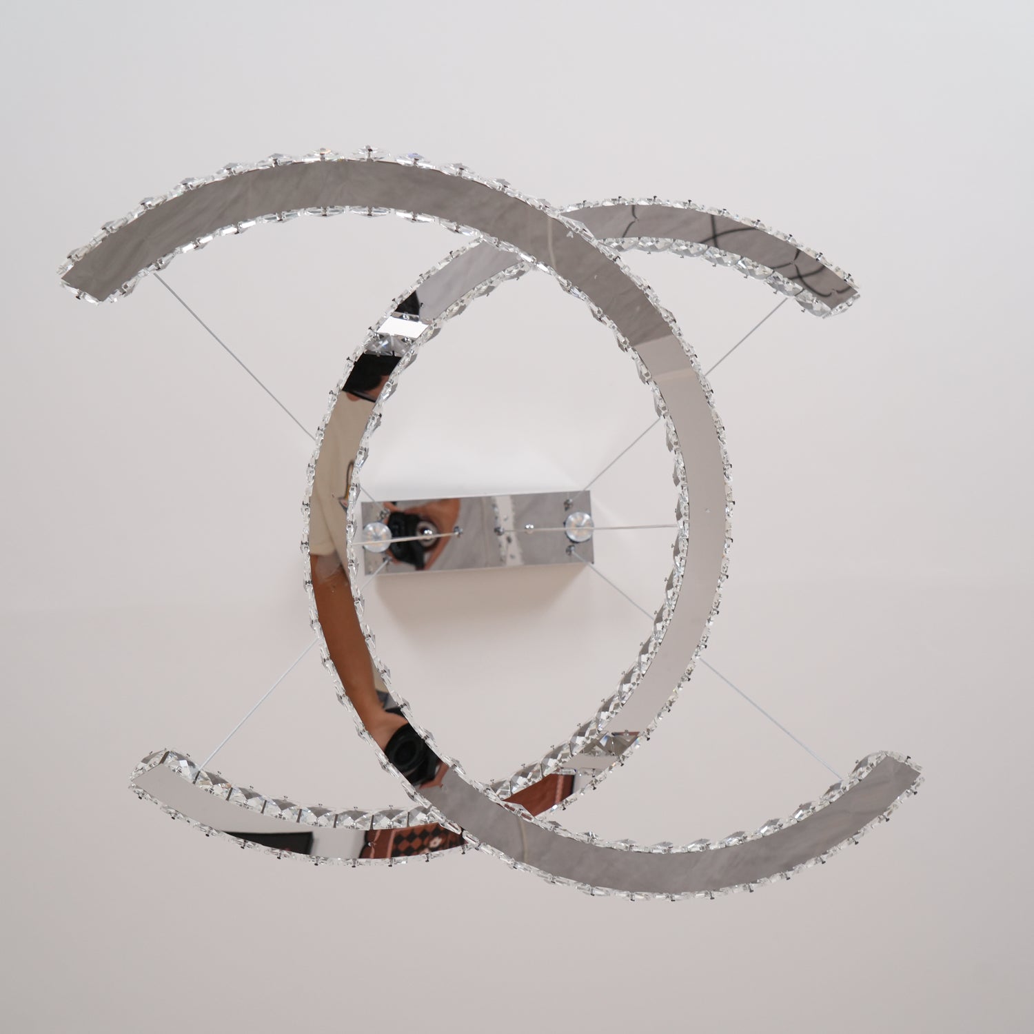 Crossed-C Crystal Chandelier