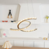 Crossed-C Crystal Chandelier