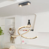 Crossed-C Crystal Chandelier