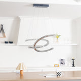 Crossed-C Crystal Chandelier