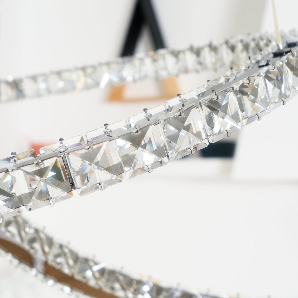 Crossed-C Crystal Chandelier