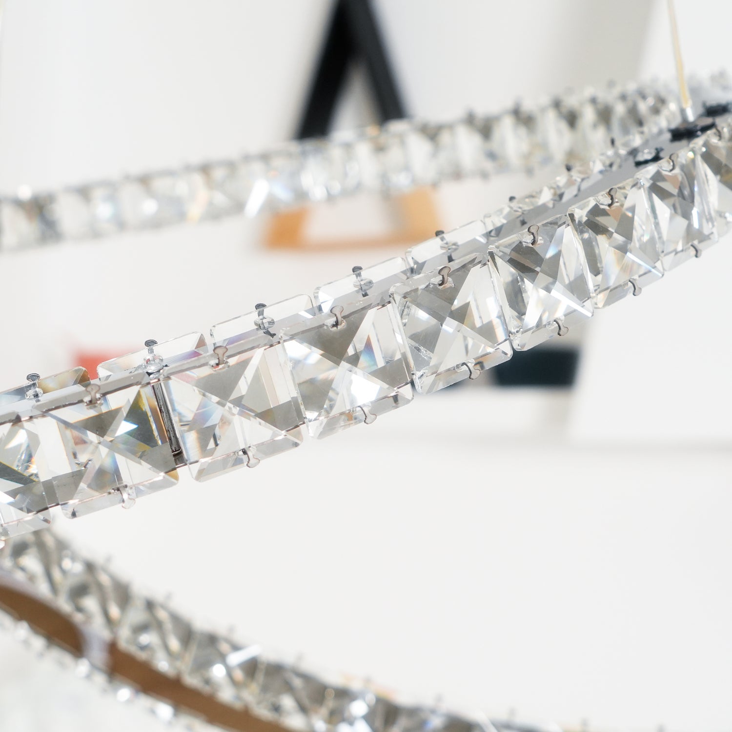 Crossed-C Crystal Chandelier
