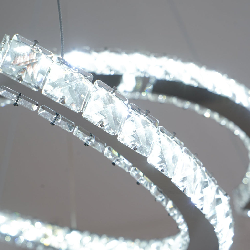 Crossed-C Crystal Chandelier