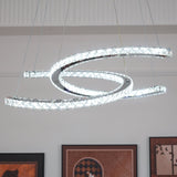 Crossed-C Crystal Chandelier