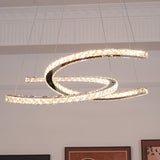 Crossed-C Crystal Chandelier