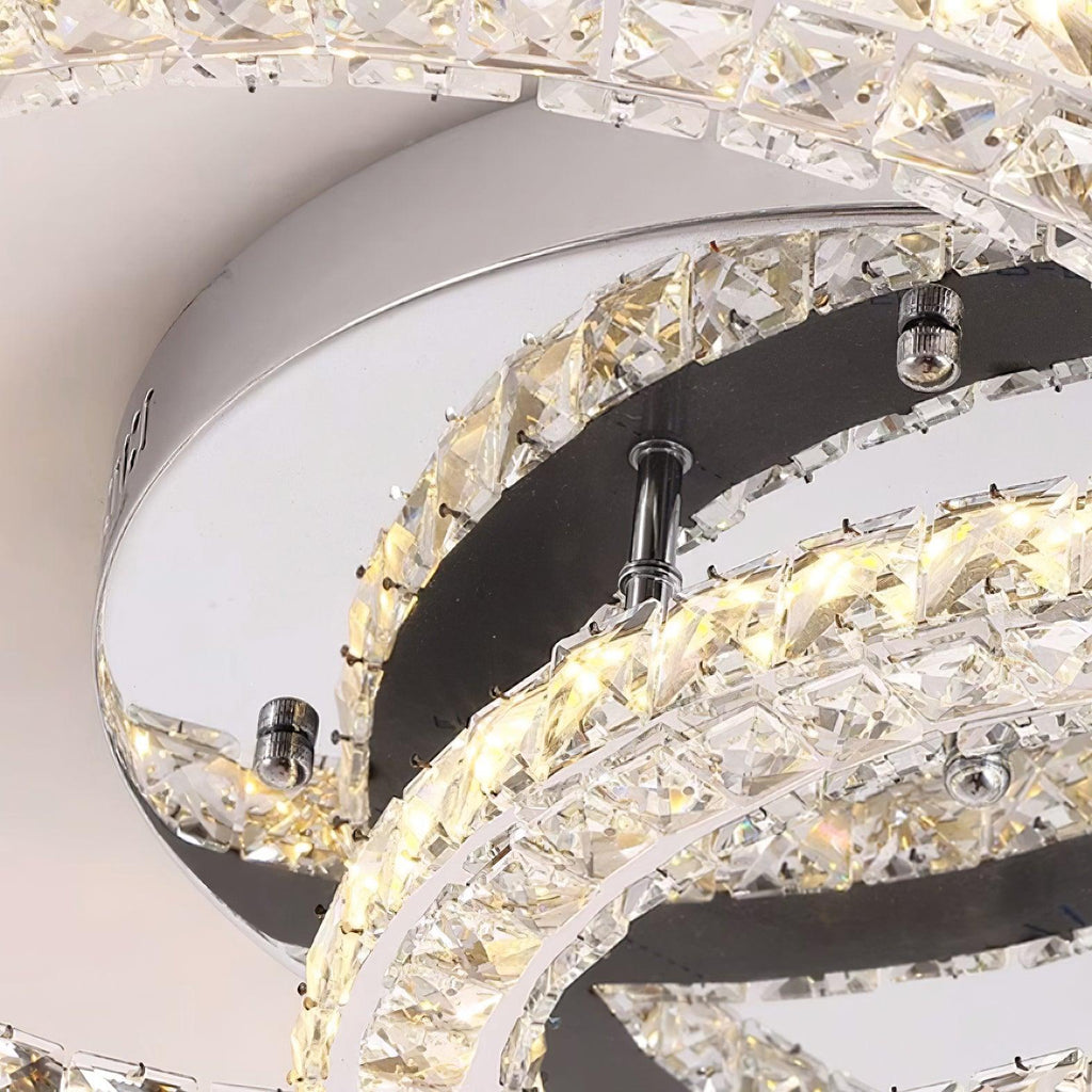 Crossed-C Flush Mount Lighting