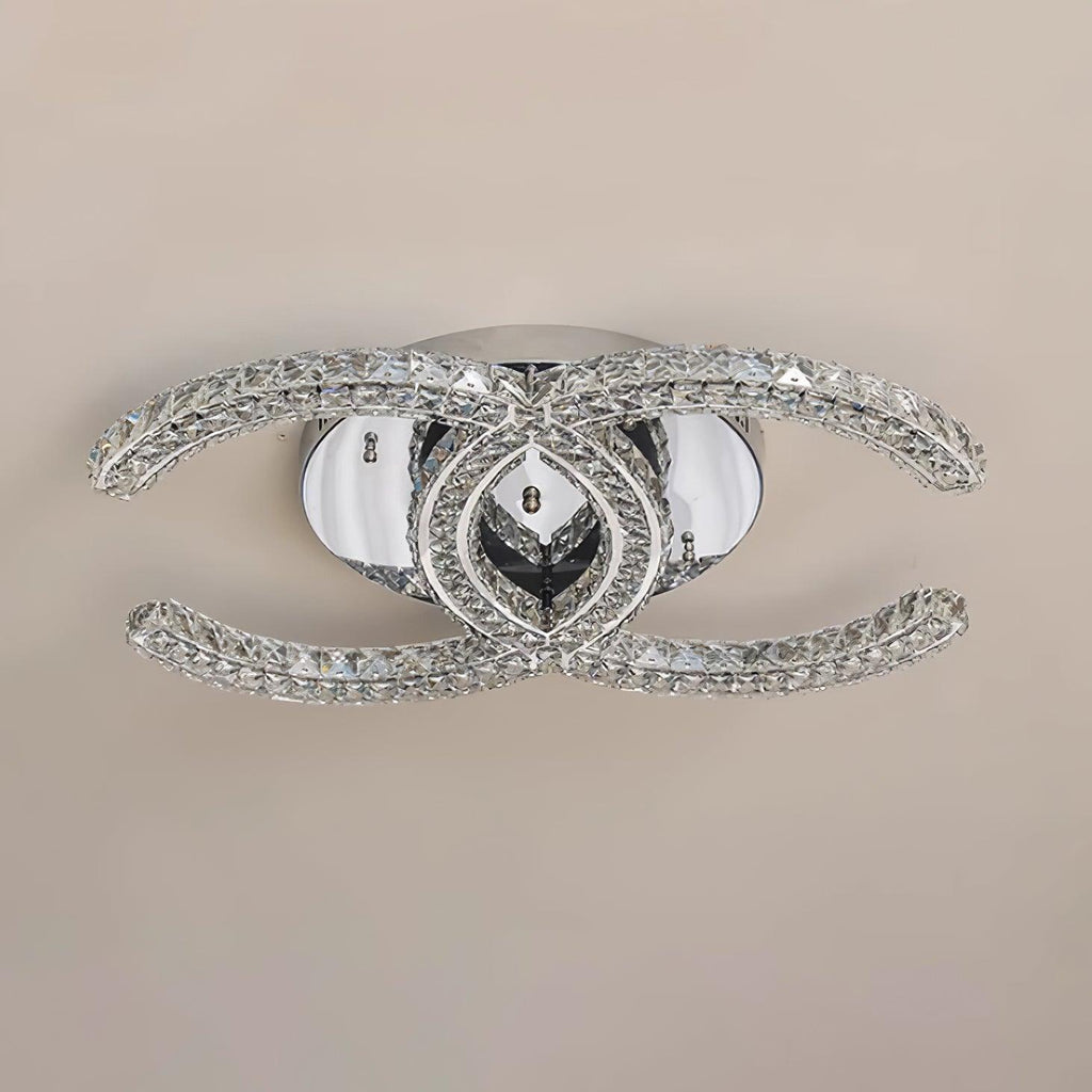 Crossed-C Flush Mount Lighting