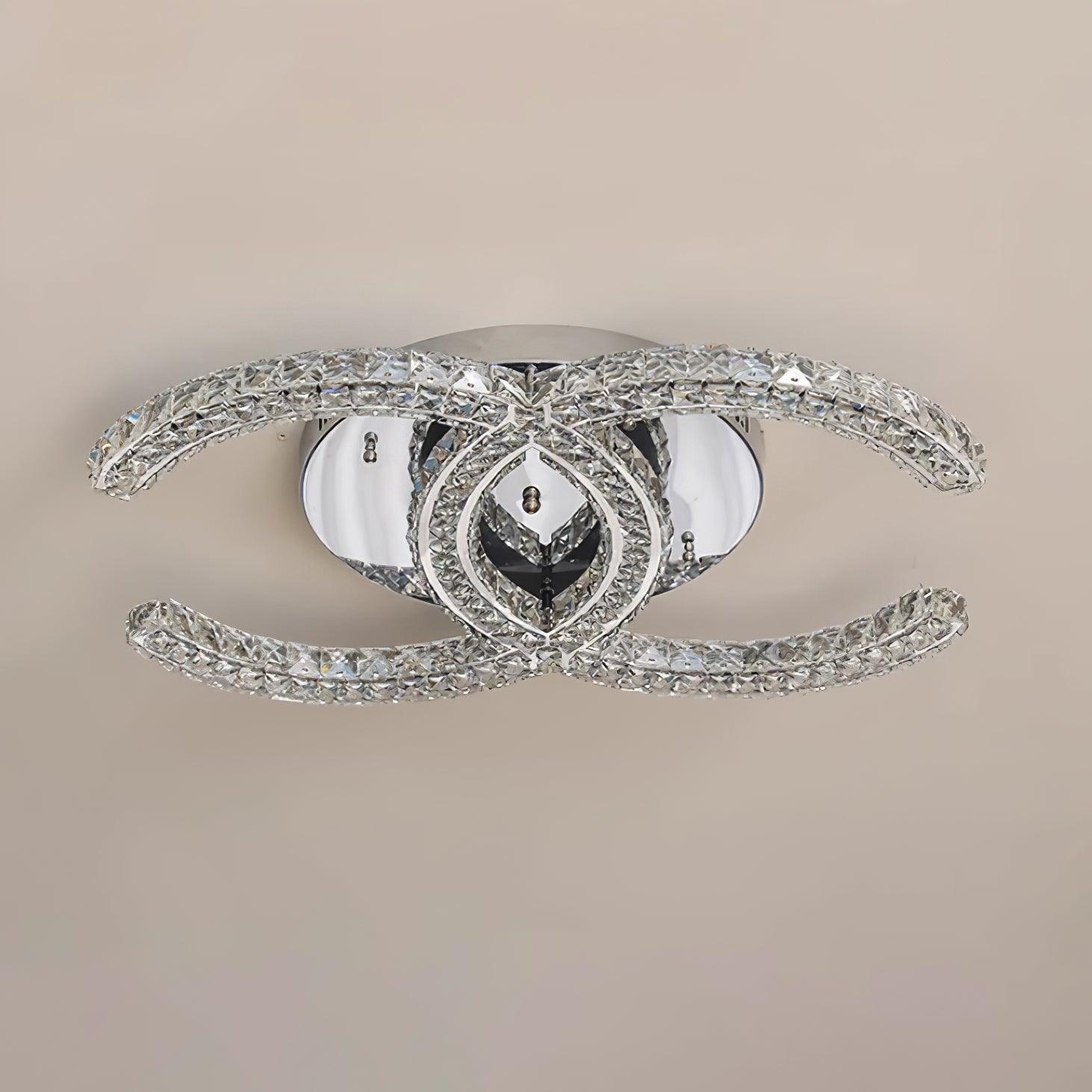 Crossed-C Flush Mount Lighting