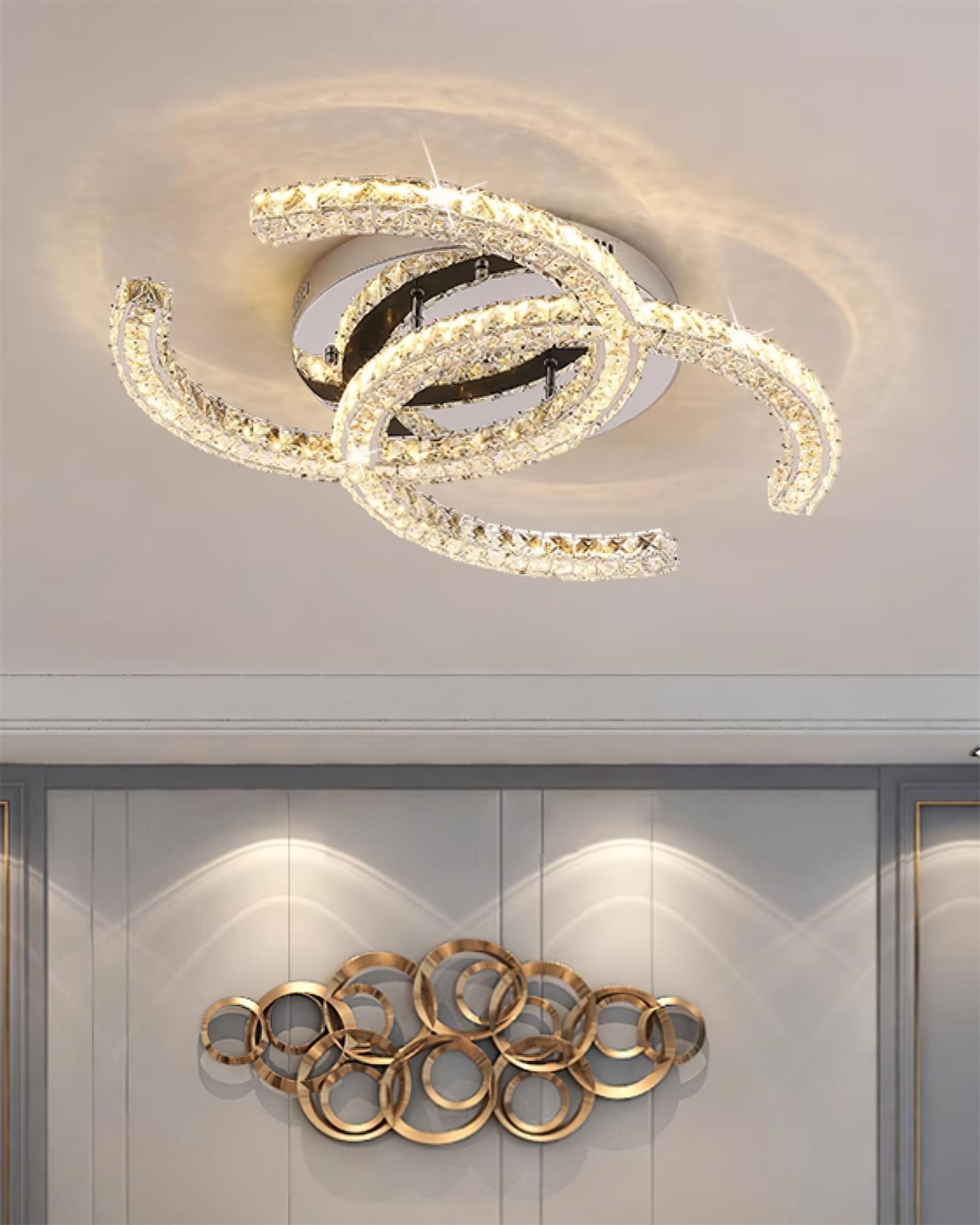 Crossed-C Flush Mount Lighting
