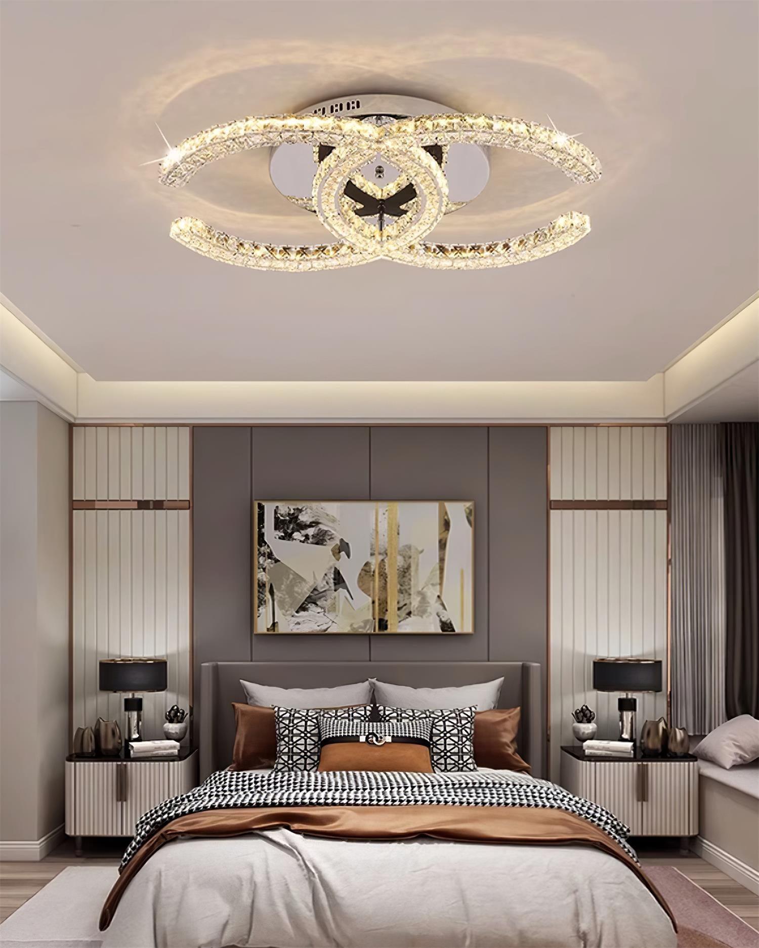 Crossed-C Flush Mount Lighting