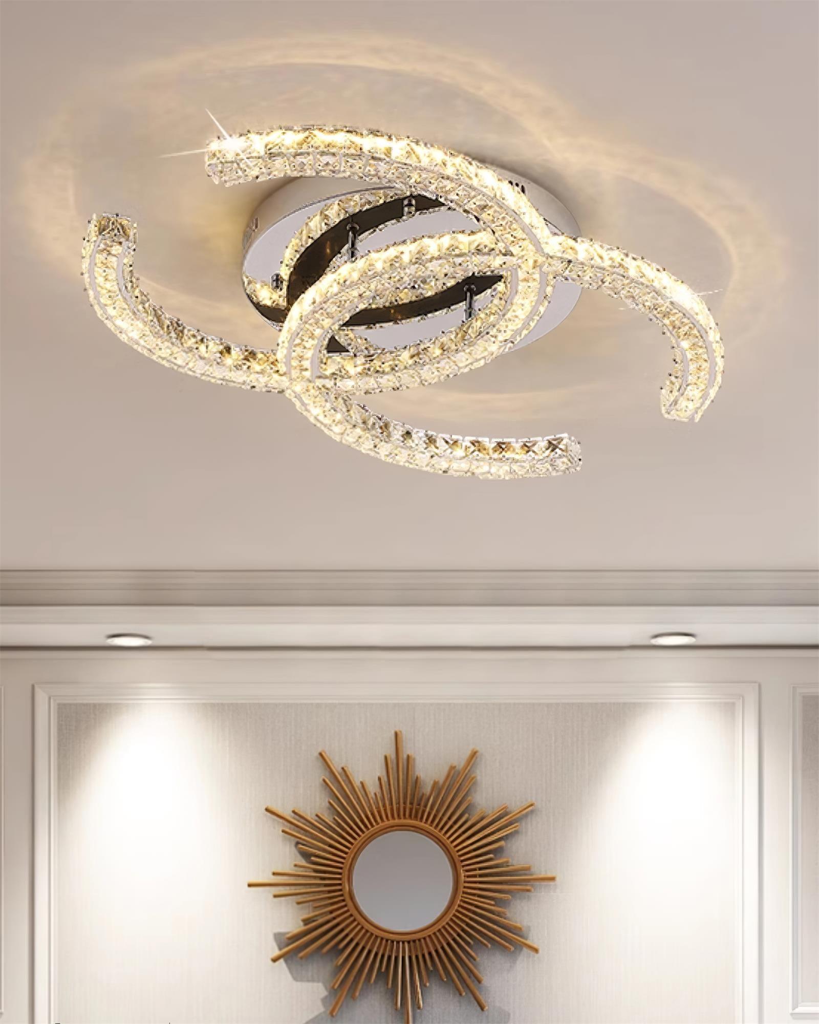 Crossed-C Flush Mount Lighting