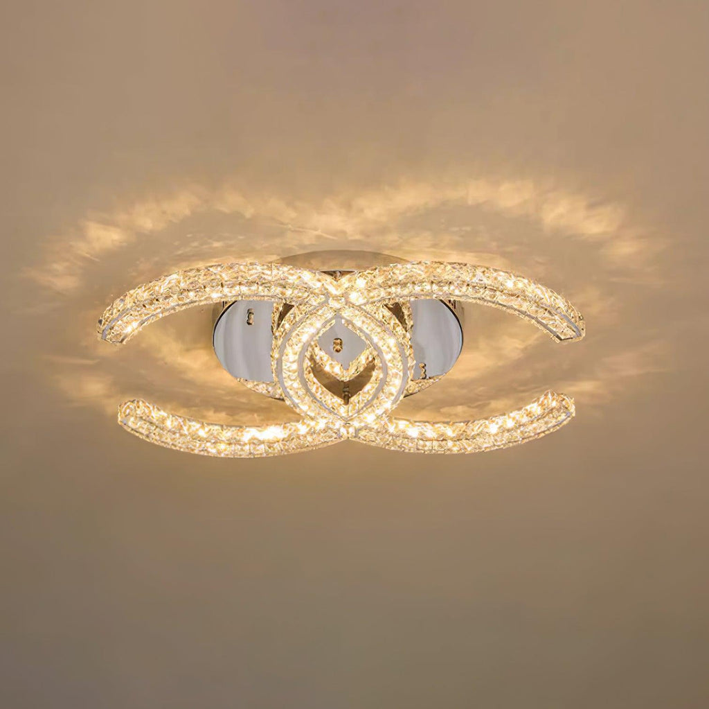 Crossed-C Flush Mount Lighting