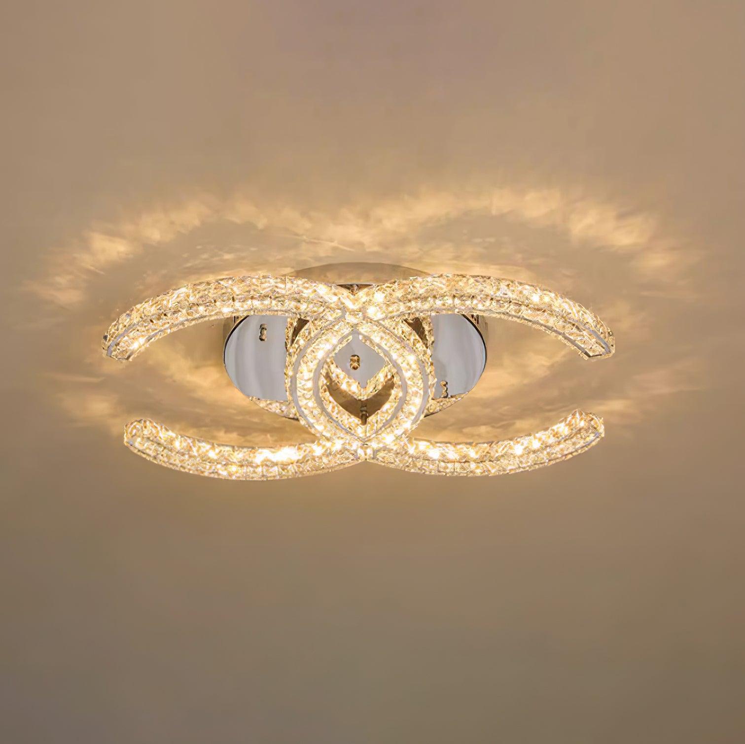Crossed-C Flush Mount Lighting