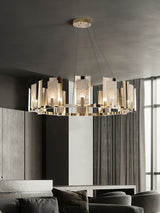 Cub Alabaster Chandeliers