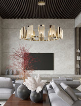 Cub Alabaster Chandeliers