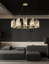 Cub Alabaster Chandeliers
