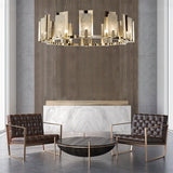 Cub Alabaster Chandeliers