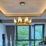 Cub Alabaster Chandeliers