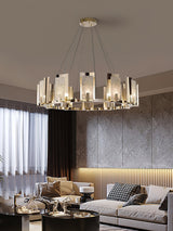 Cub Alabaster Chandeliers