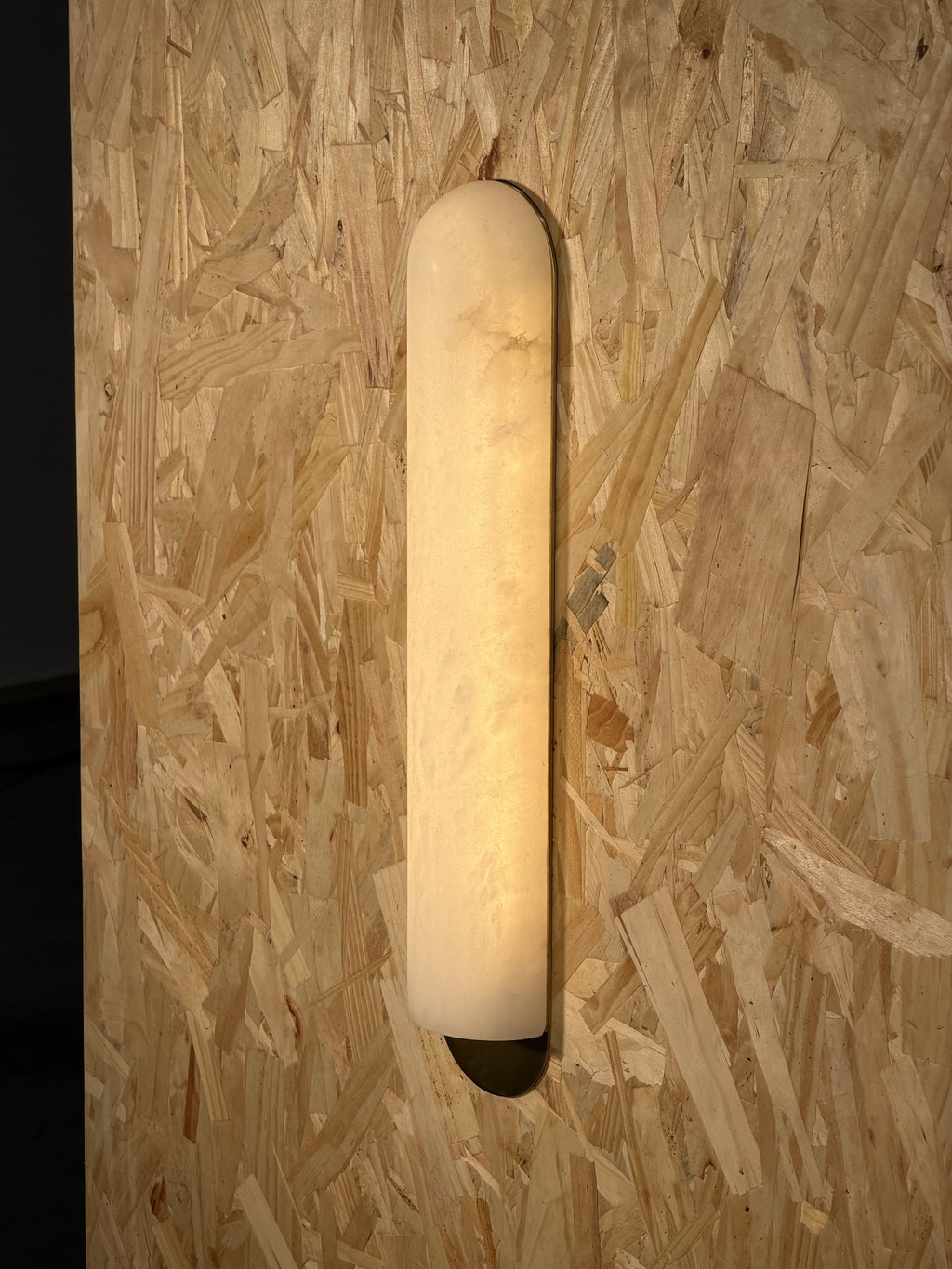 Curved Alabaster Wall Sconce
