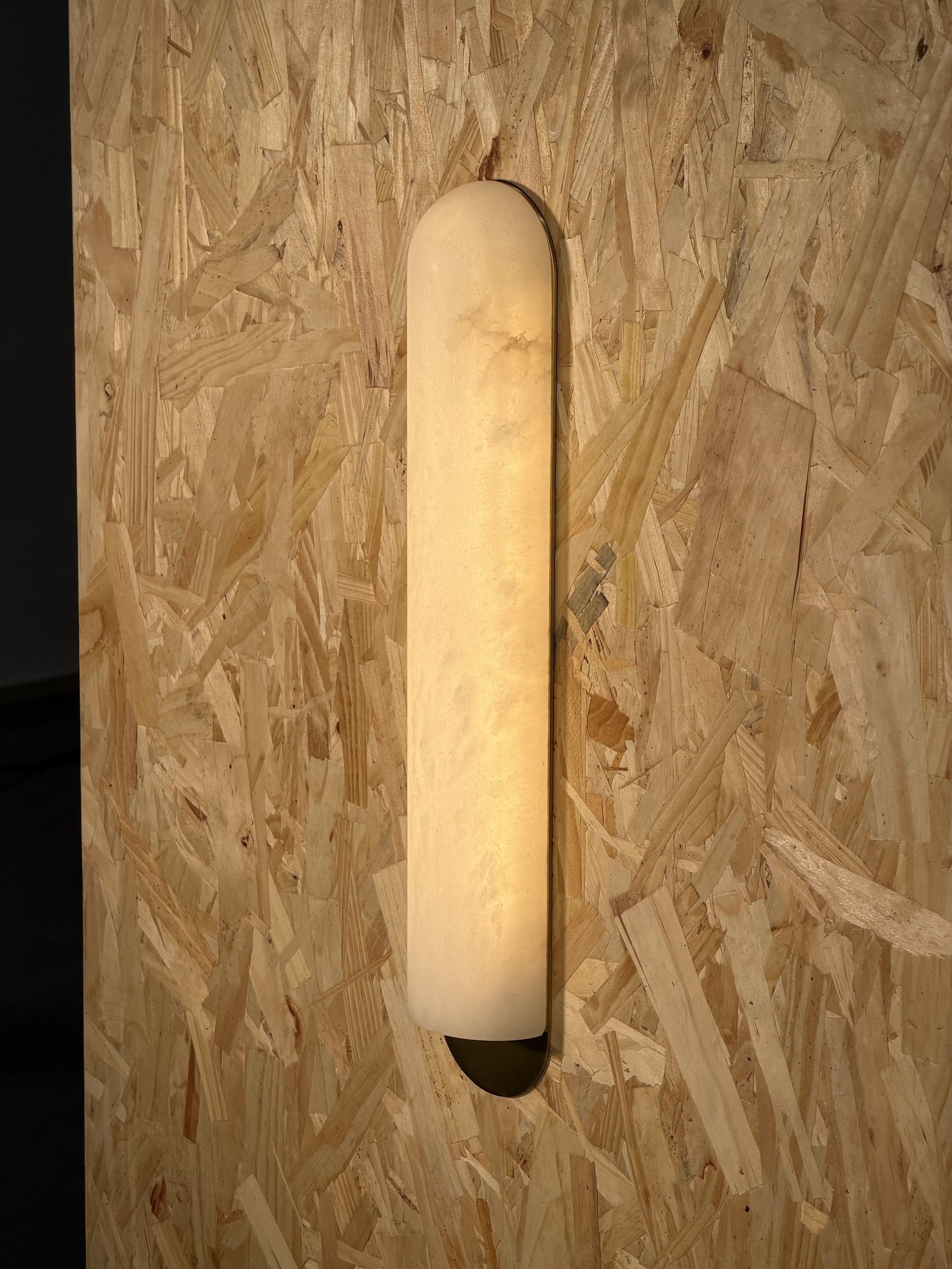 Curved Alabaster Wall Sconce