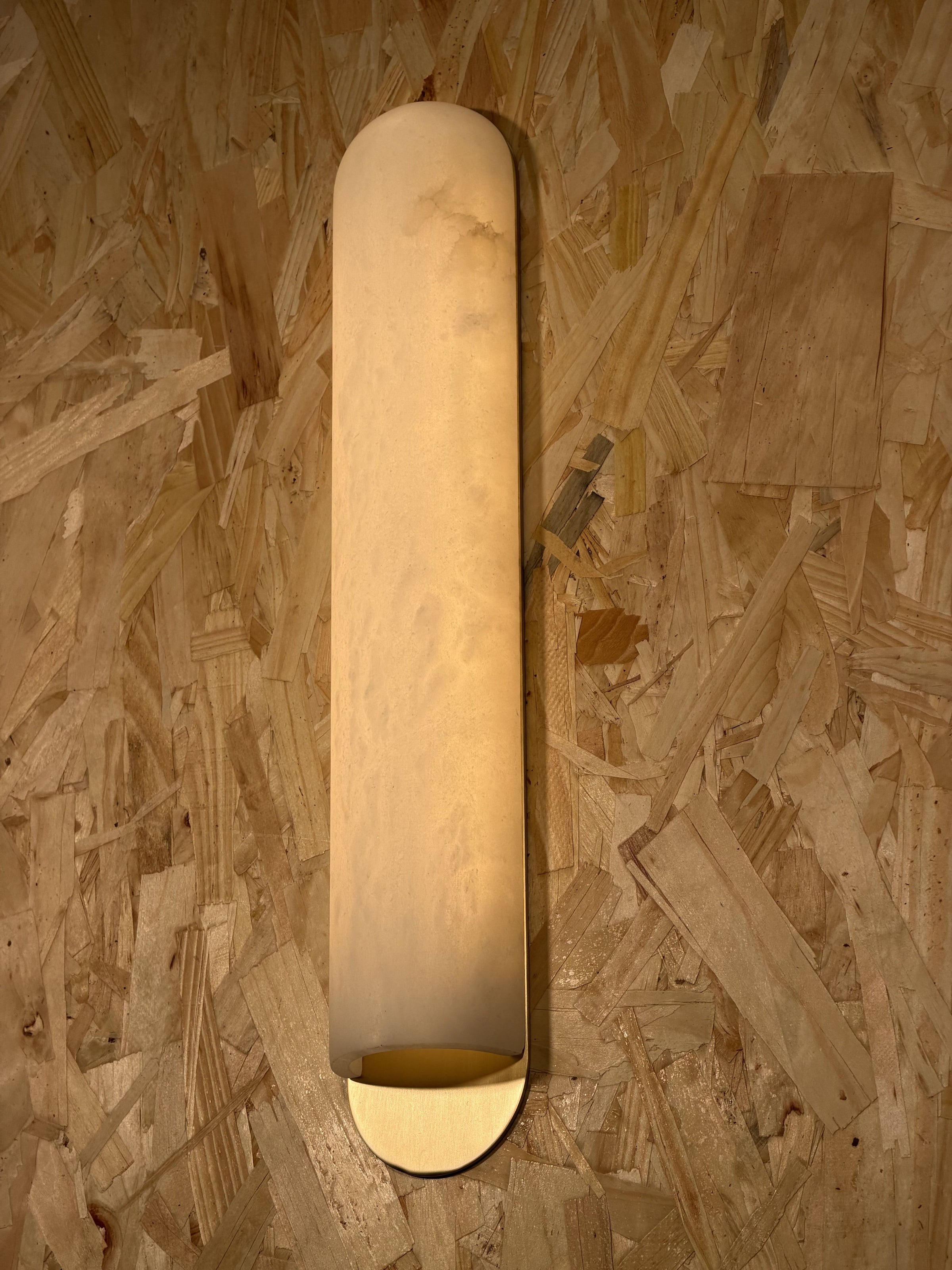 Curved Alabaster Wall Sconce