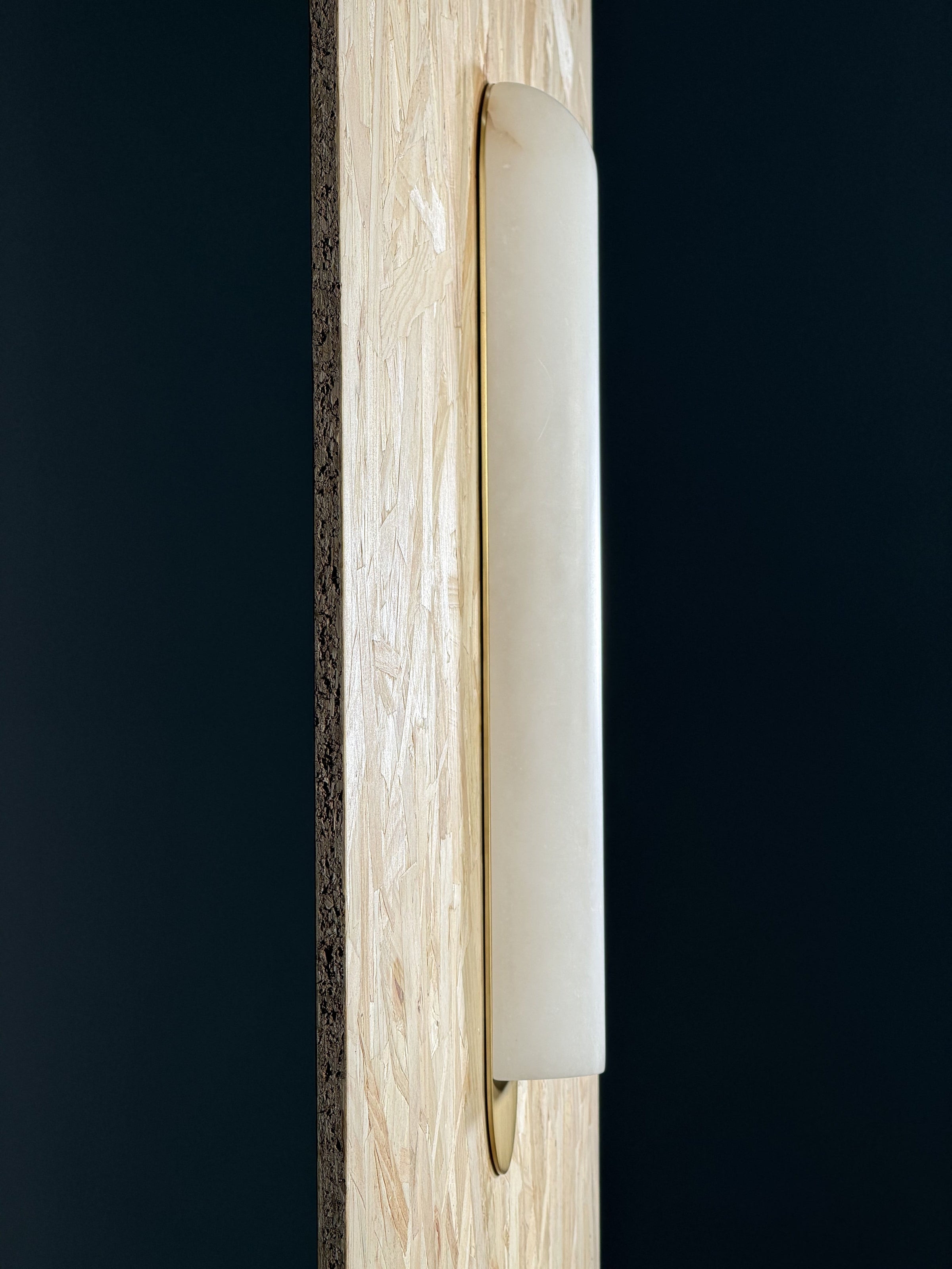 Curved Alabaster Wall Sconce