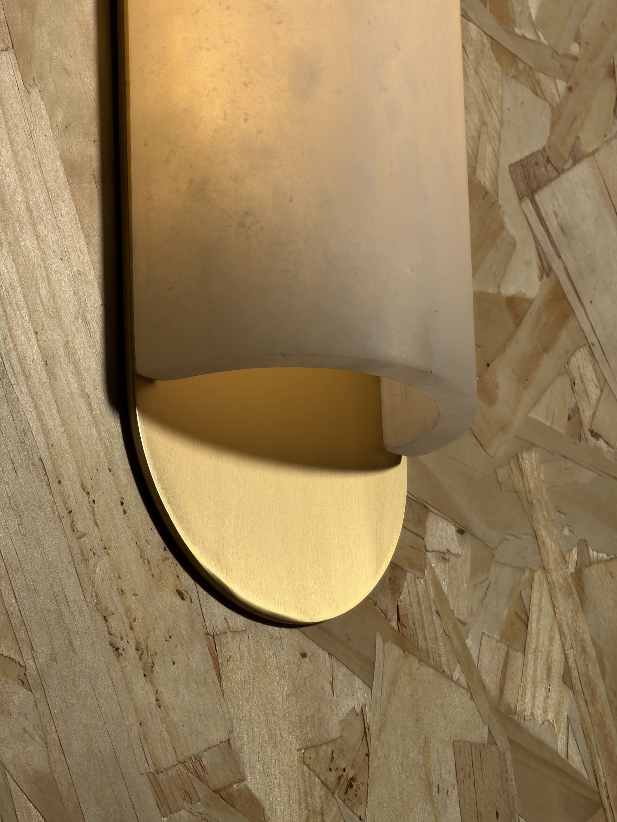 Curved Alabaster Wall Sconce