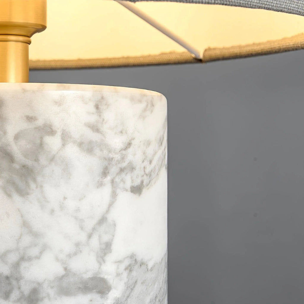 Cylindrical Marble Table Lamp