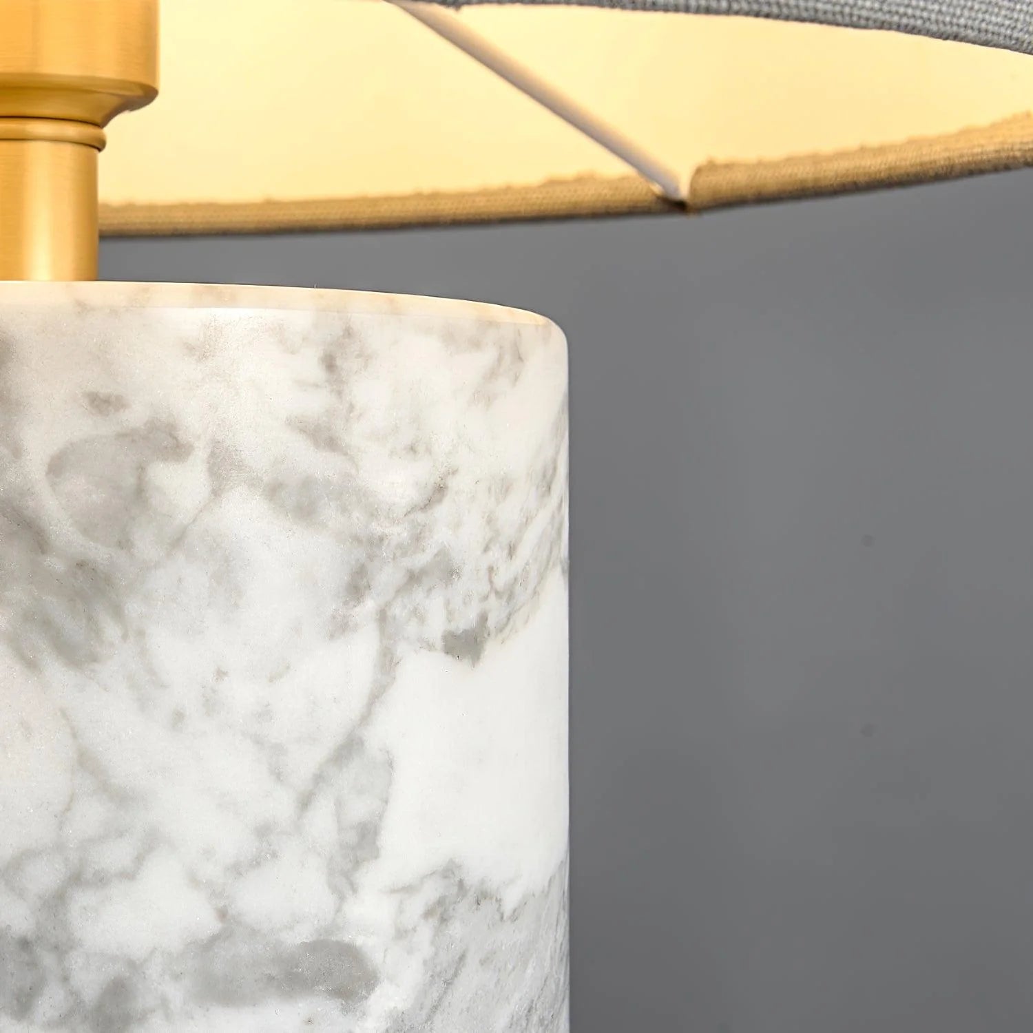 Cylindrical Marble Table Lamp