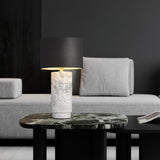 Cylindrical Marble Table Lamp
