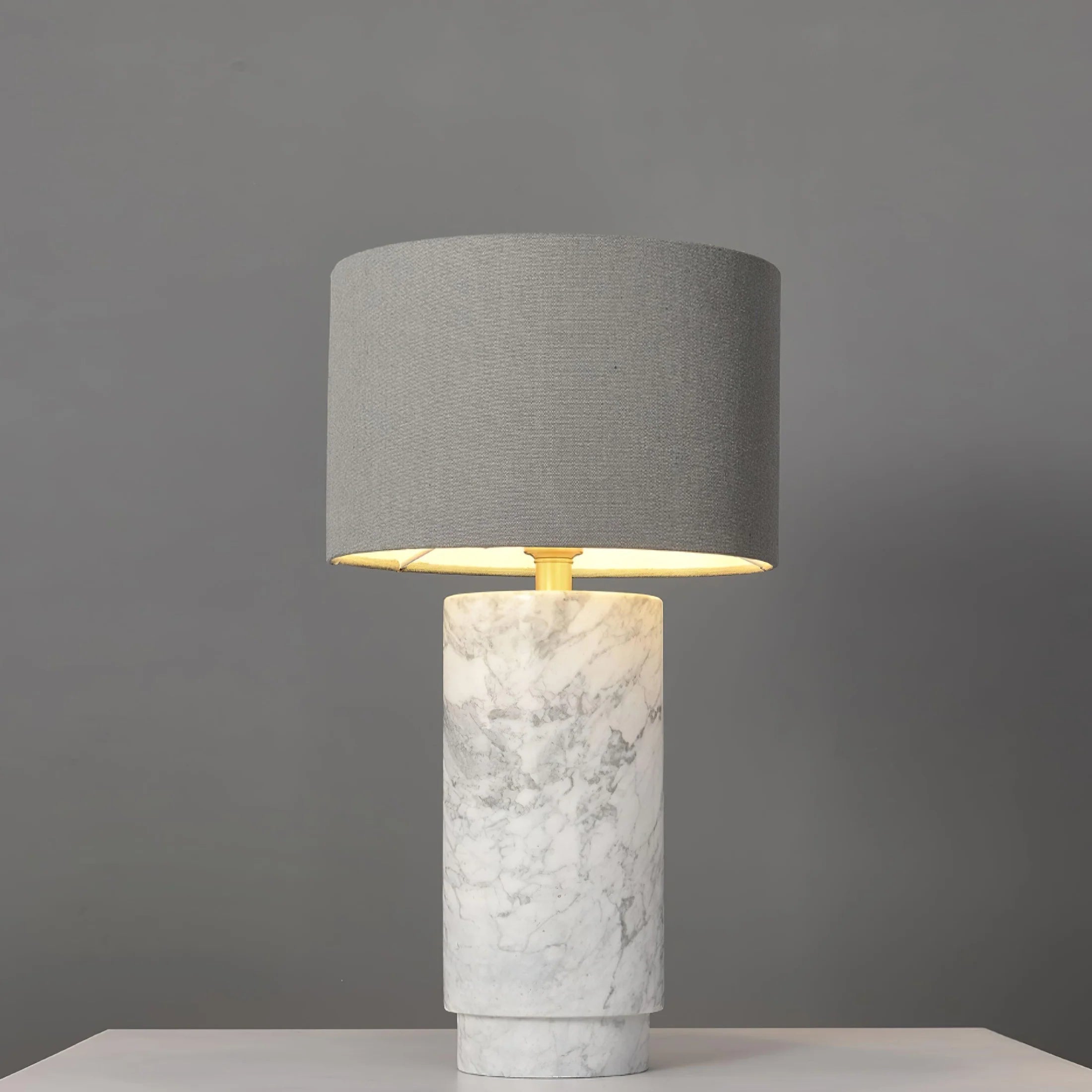 Cylindrical Marble Table Lamp