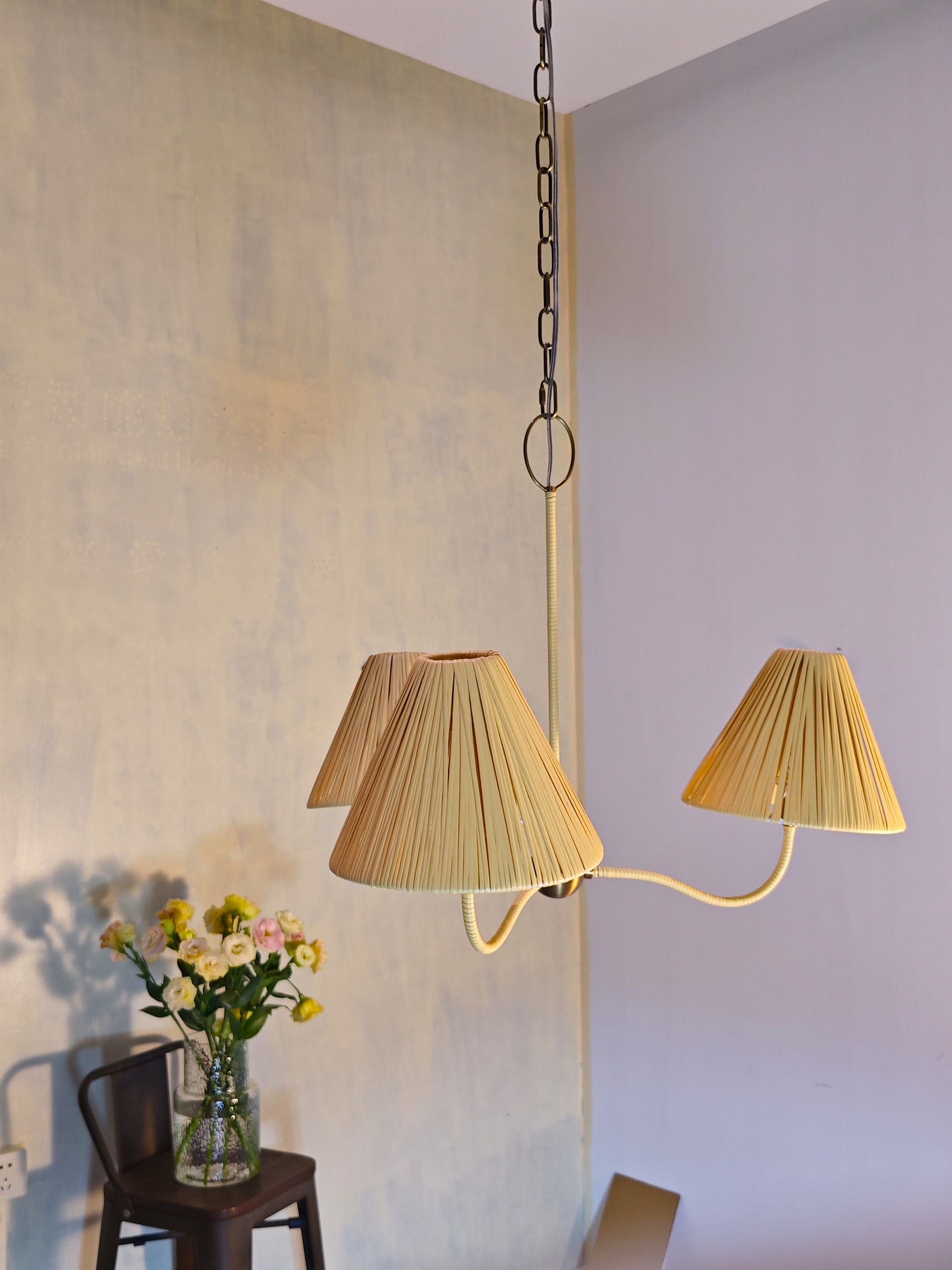 Delphine Rattan Chandelier