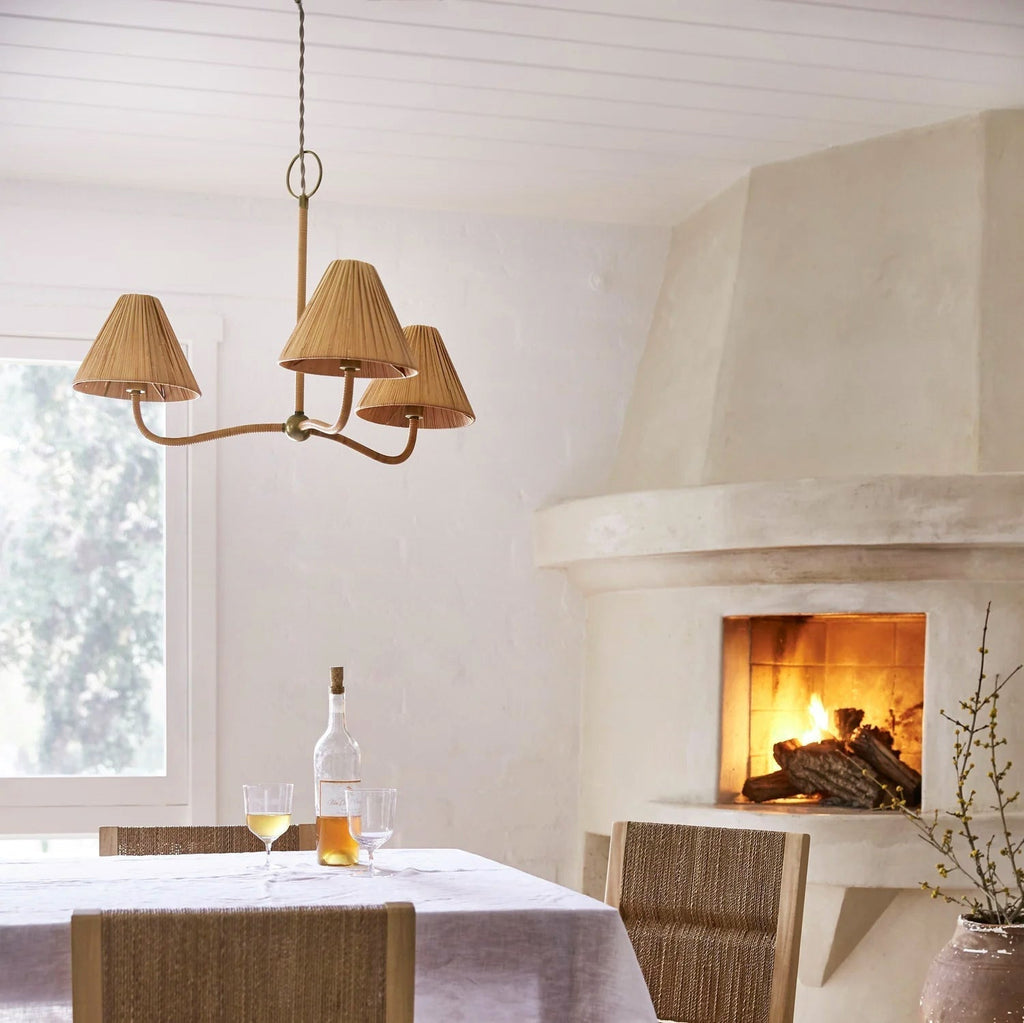 Delphine Rattan Chandelier